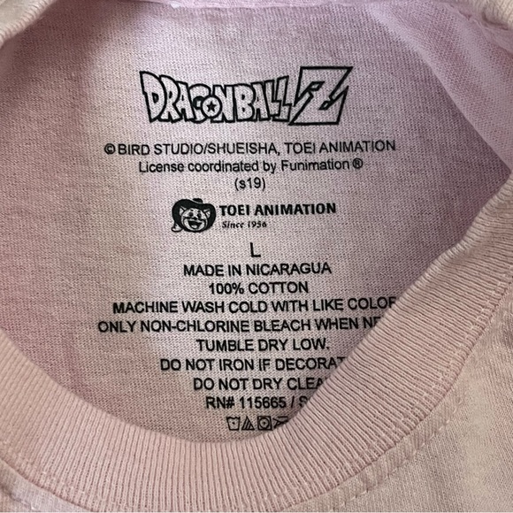 DragonballZ Large Pink Long Sleeve T-Shirt - Picture 3 of 5